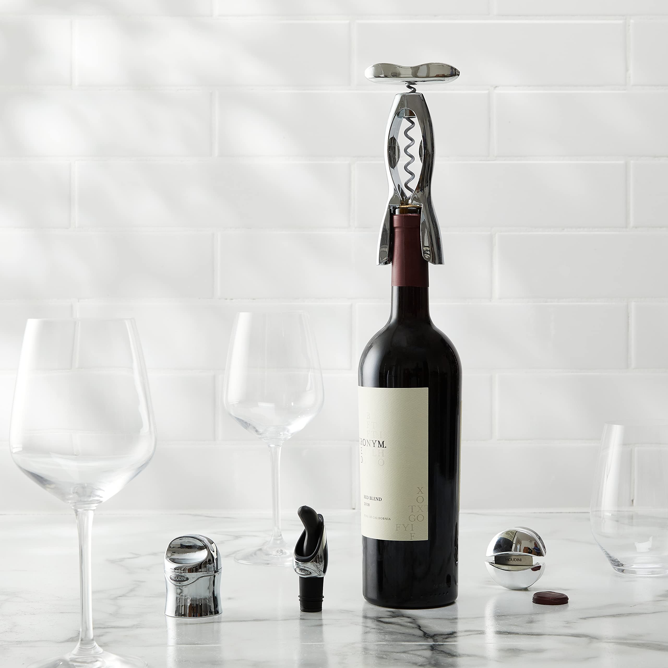 Amazon.com: Houdini Wine Kit Bar Tool Set, 4 Piece, Chrome, W9426